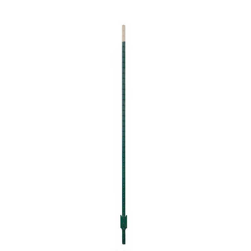 Ironridge 8 ft. H Rail Steel / Billet Studded T-Post