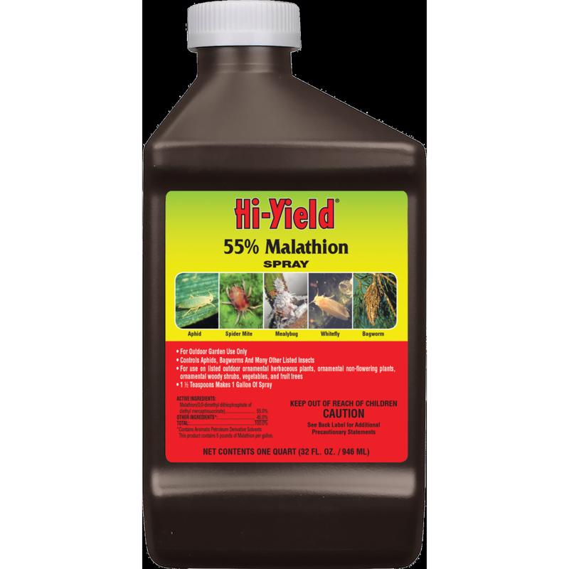 Hi-Yield 55% Malathion Spray Insect Killer Liquid Concentrate 32 oz