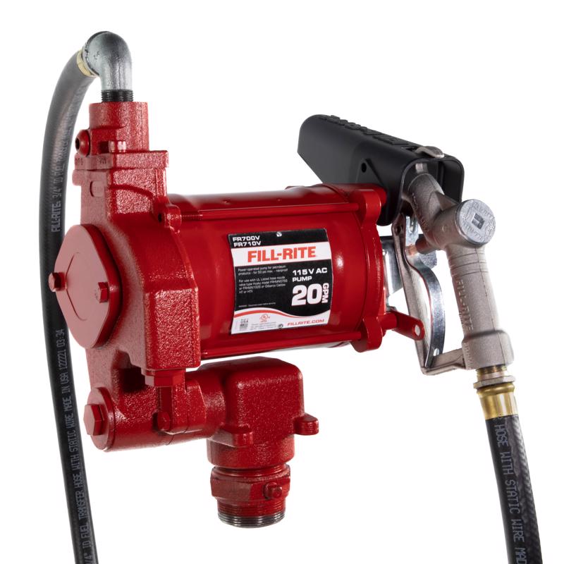 Fill-Rite Cast Iron Fuel Pump Hose and Nozzle 18 gpm 12