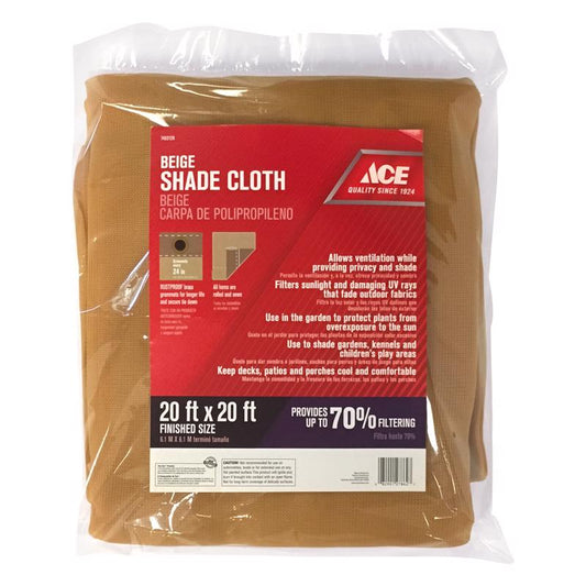 Ace 20 ft. W X 20 ft. L Polyethylene Shade Cloth Beige