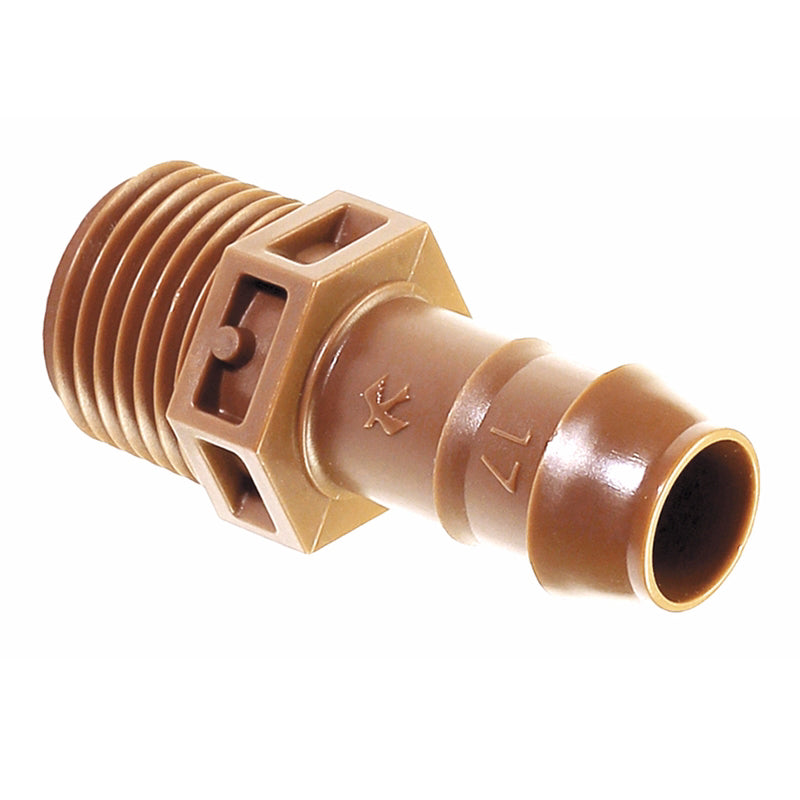 Rain Bird 1/2 x 5/8 in. Barbed Drip Irrigation Adapter 1 pk