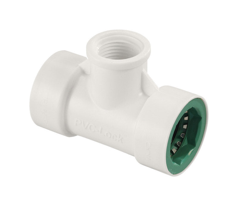 Orbit PVC-Lock 3/4 in. Push X 1/2 in. D FPT Plastic Tee Connector