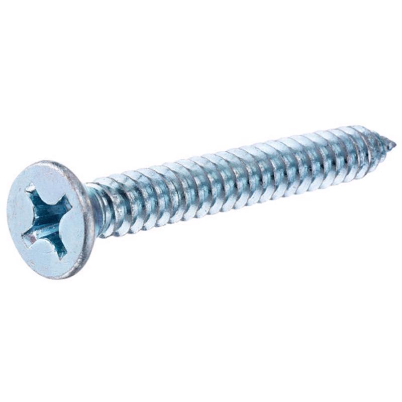 HILLMAN No. 8 Ga. X 2-1/2 in. L Phillips Flat Head Sheet Metal Screws 1 pk