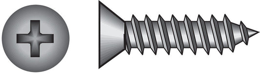 HILLMAN No. 10 Ga. X 3 in. L Phillips Flat Head Sheet Metal Screws 100 pk