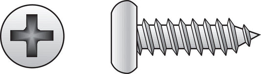 HILLMAN No. 12 Ga. X 3 in. L Phillips Pan Head Sheet Metal Screws 100 pk