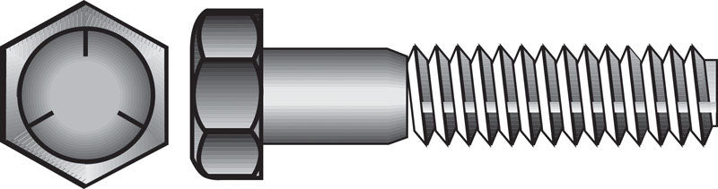 HILLMAN 5/16 in. D X 5-1/2 in. L Heat Treated Zinc Steel Hex Head Cap Screw 50 pk