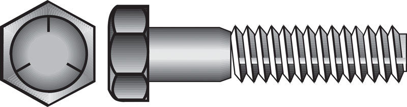 HILLMAN 5/16 in. D X 6 in. L Heat Treated Zinc Steel Hex Head Cap Screw 50 pk