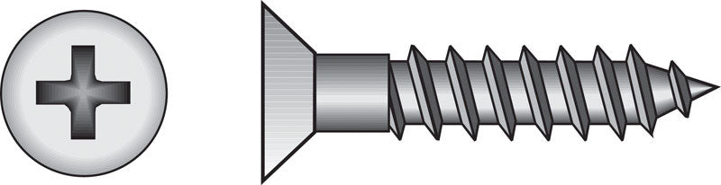 HILLMAN No. 12 X 3 in. L Phillips Coarse Wood Screws 100 pk