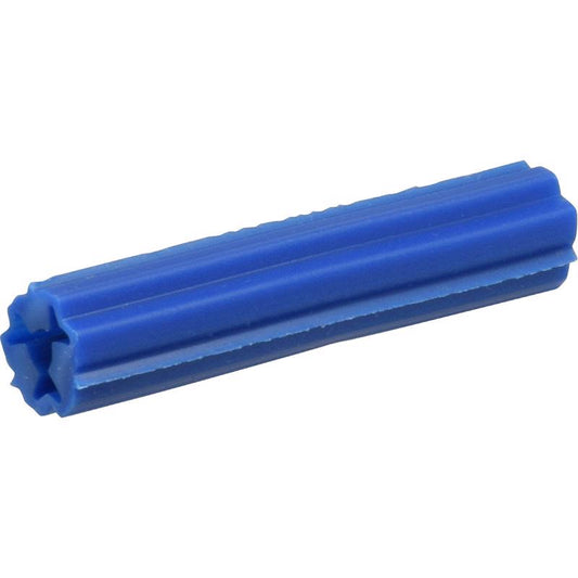 HILLMAN .25 in. D X 1-1/2 in. L Plastic Round Head Ribbed Anchor 1 pk