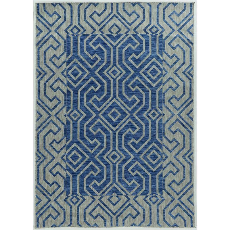 Linon Home Decor 9.5 ft. W X 6.5 ft. L Blue/Gray Polypropylene Accent Rug
