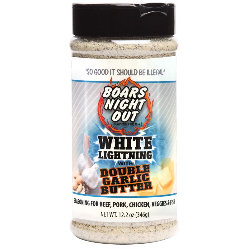 Boars Night Out White Lightning with Butter and Garlic BBQ Seasoning 12.2 oz