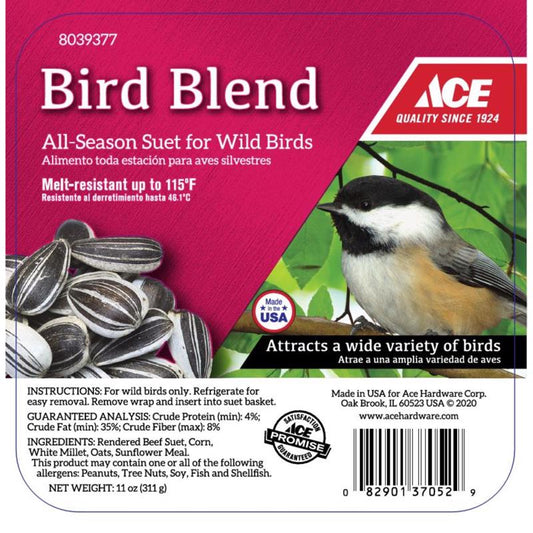 Ace Bird Blend Assorted Species Beef Suet 11 oz
