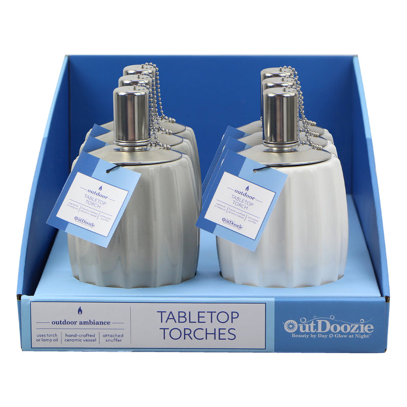 OutDoozie Ceramic 6.89 in. Contour Tabletop Torch 1 pc