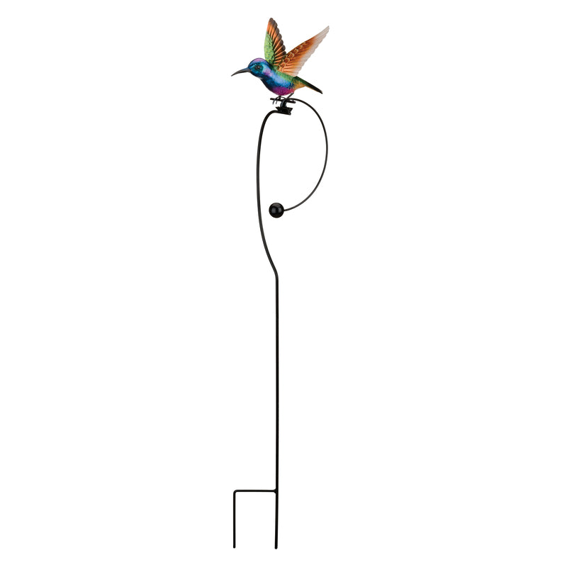 Regal Art & Gift Multicolored Metal 42.75 in. H X 8.5 in. L X 5.75 in. W Purple Coronet Rocker Hummi