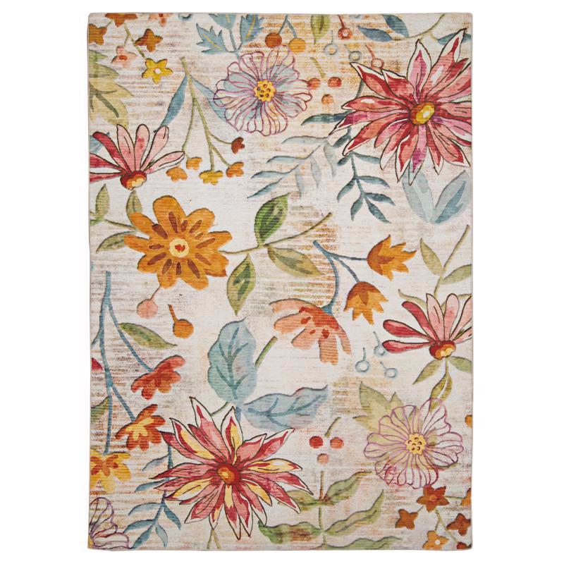 Linon Home Decor 7 ft. W X 5 ft. L Multi-Color Daytona Polyester Area Rug