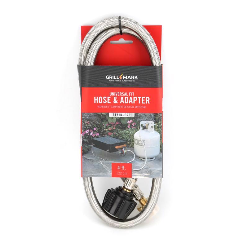 Grill Mark Stainless Steel Gas Line Hose and Adapter For Grill Mark
