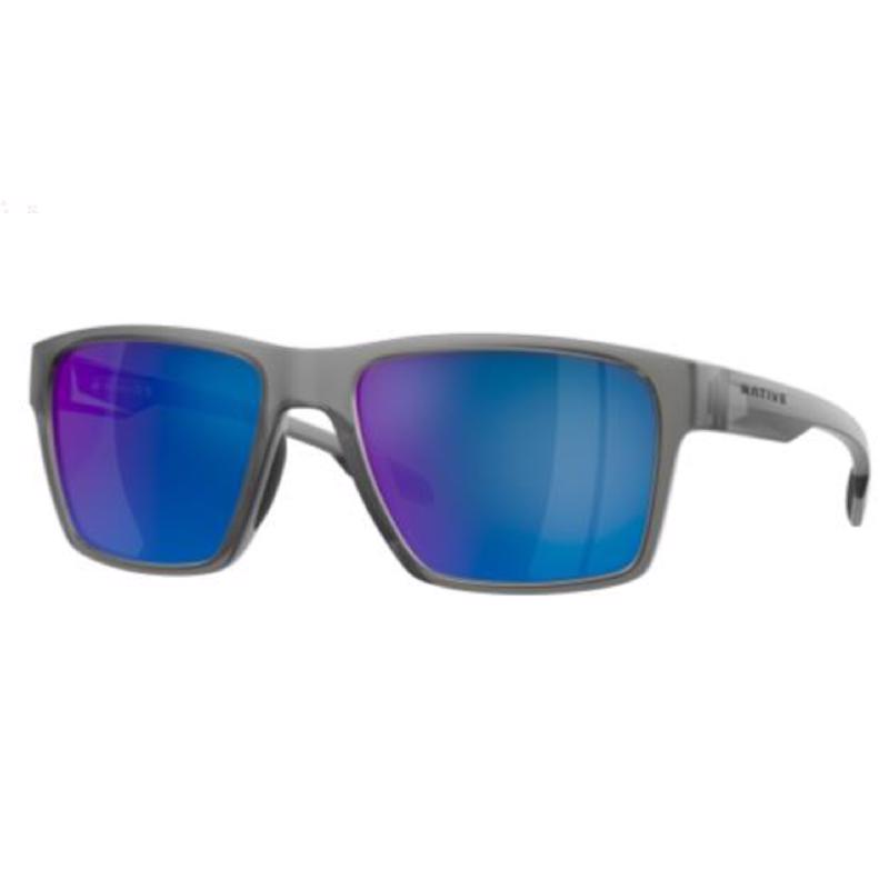 Native Breck Unisex Matte Olive Frame Blue Lens Polarized Sunglasses