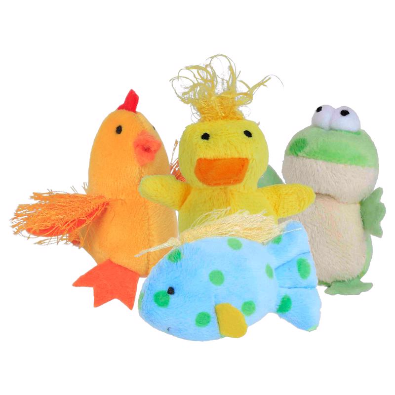 Multipet Look Who's Talking Assorted Animal Cat Toy 3 1 pk