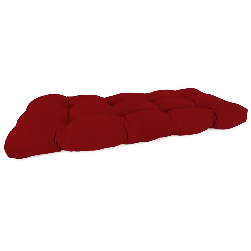 Jordan Manufacturing Red Polyester Wicker Settee Cushion 4 in. H X 19 in. W X 46 in. L