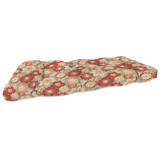 Jordan Manufacturing Multicolored Floral Polyester Wicker Settee Cushion 4 in. H X 19 in. W X 46 in.