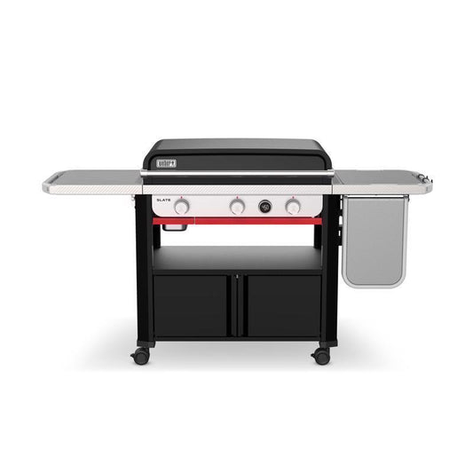 Weber Slate 30" Rust-Resistant 3 Burner Liquid Propane Digital Thermometer Outdoor Griddle Black