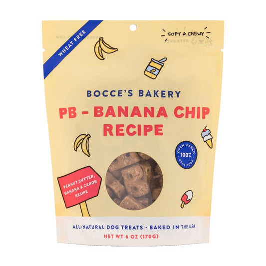 Bocce's PB Banana Chip Chews For Dogs 6 oz