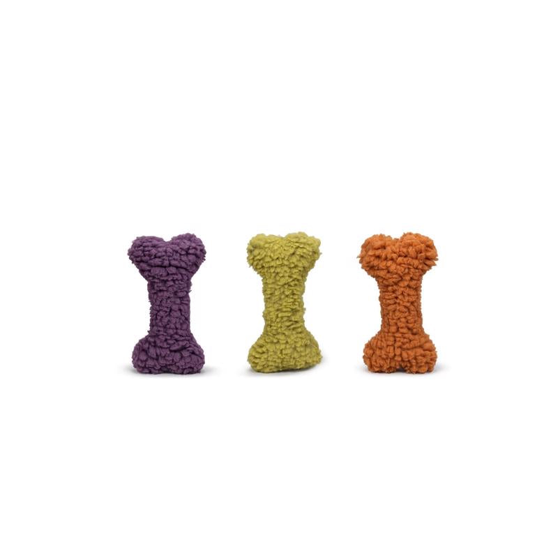 Allure Products Hugglehounds Assorted Plush Fleece Bone Dog Toy 12 1 pk