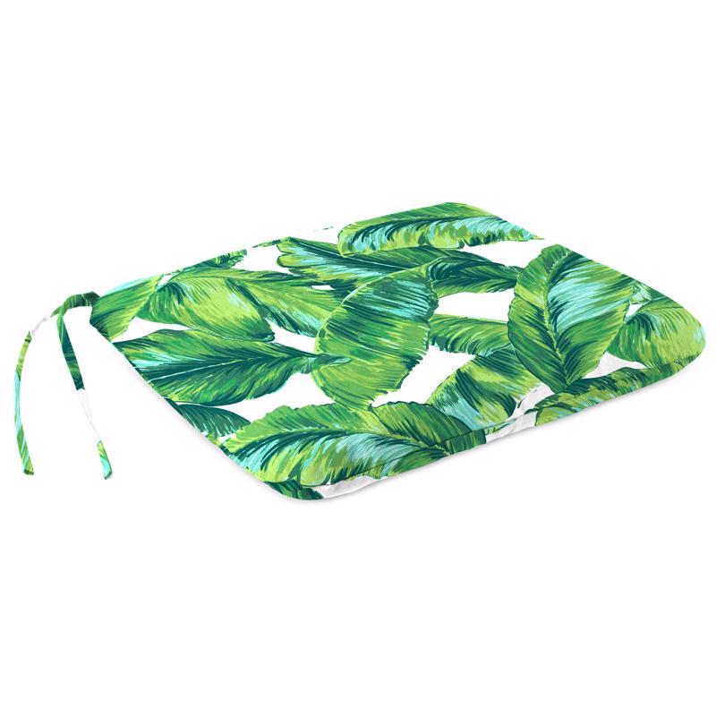 Jordan Manufacturing Green/White Polyester Seat Pad 17 in. H X 2.5 in. W X 15.5 in. L