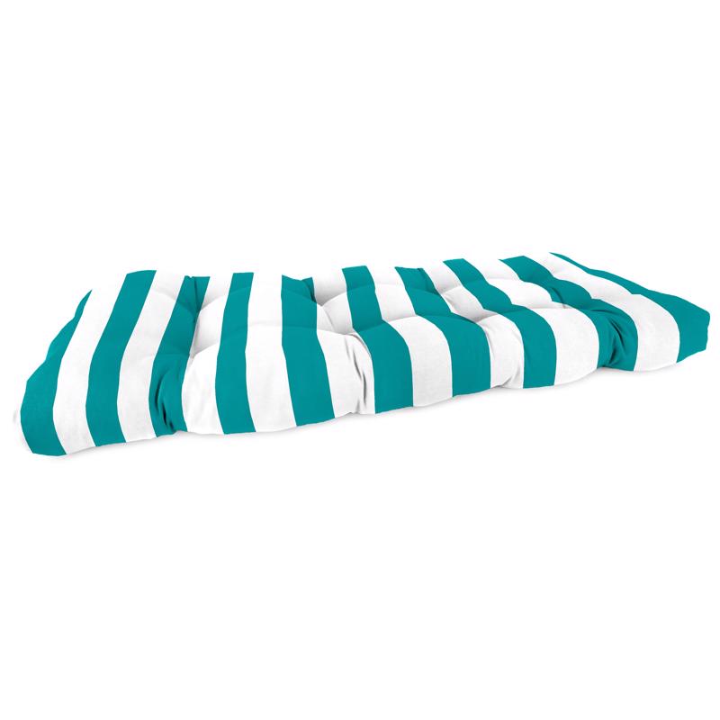 Jordan Manufacturing Aqua Polyester Wicker Settee Cushion 4 in. H X 19 in. W X 46 in. L