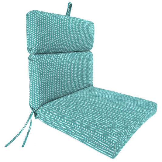 Jordan Manufacturing Teal Polyester Chair Cushion 22 in. H X 22 in. W X 44 in. L