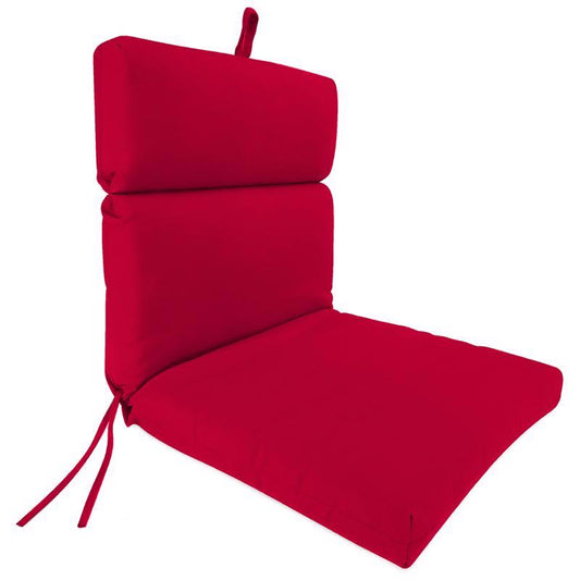 Jordan Manufacturing Red Polyester French Edge Chair Cushion 44 in. H X 22 in. W X 22 in. L