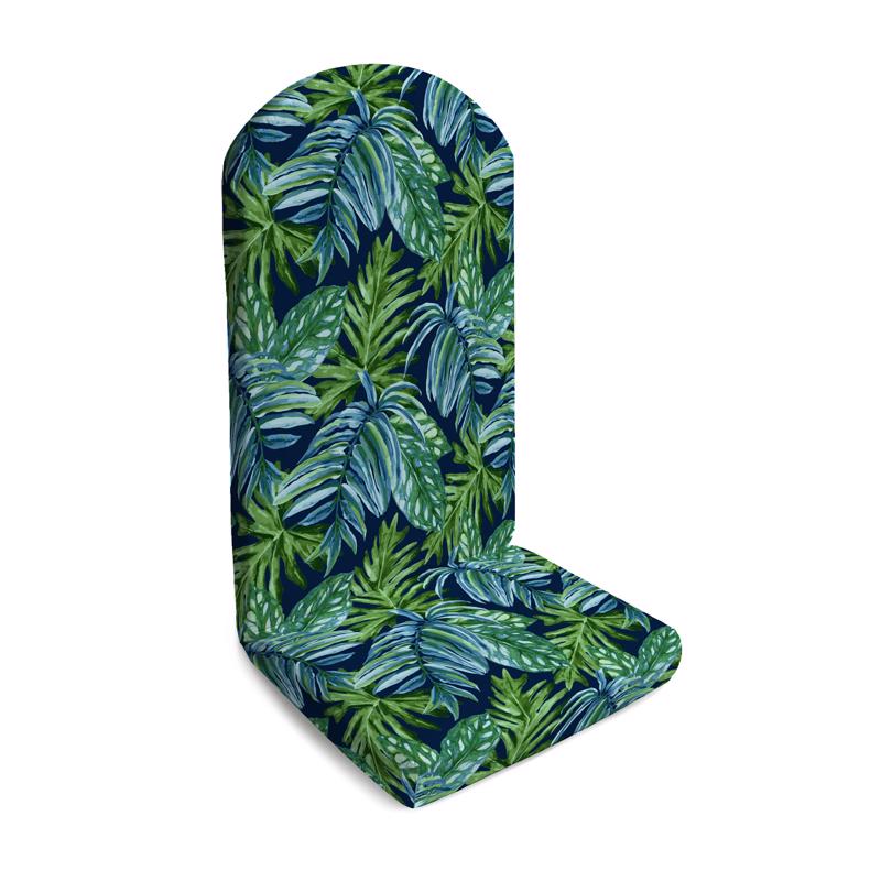 Jordan Manufacturing Mystic Leaf Polyester Adirondack Cushion 29.5 in. H X 19 in. W X 44.5 in. L