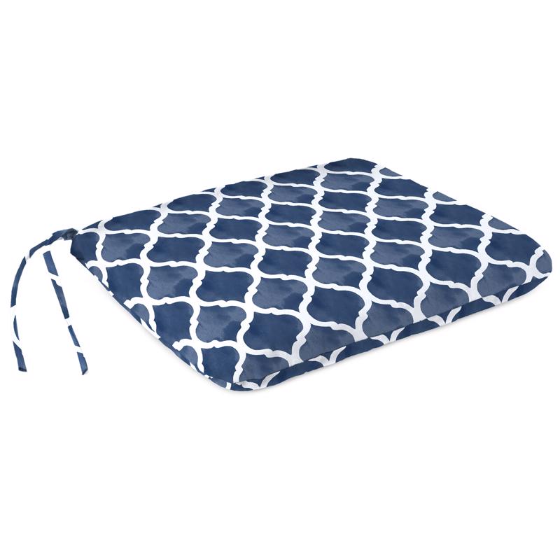 Jordan Manufacturing Blue Polyester Seat Cushion 3 in. H X 15 in. W X 18 in. L