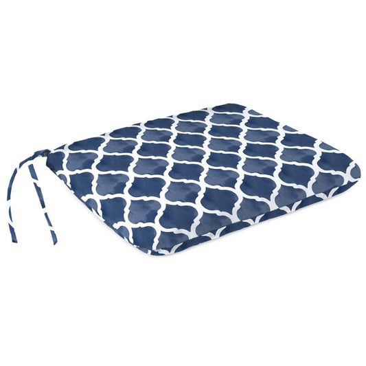 Jordan Manufacturing Blue Polyester Seat Cushion 3 in. H X 15 in. W X 18 in. L