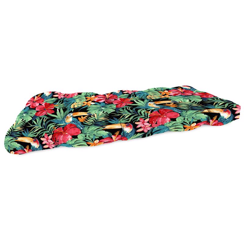 Jordan Manufacturing Multicolored Floral Polyester Wicker Settee Cushion 4 in. H X 19 in. W X 46 in.