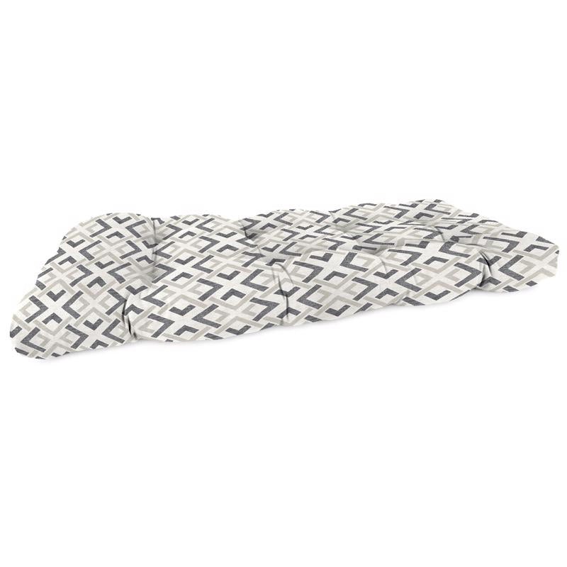 Jordan Manufacturing Gray Polyester Wicker Settee Cushion 4 in. H X 19 in. W X 46 in. L