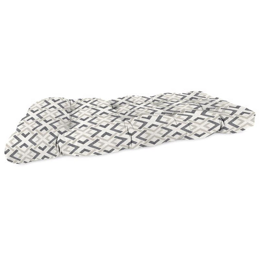 Jordan Manufacturing Gray Polyester Wicker Settee Cushion 4 in. H X 19 in. W X 46 in. L