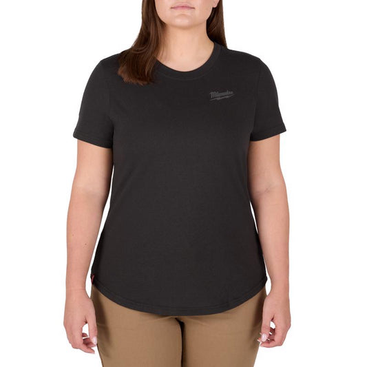 Milwaukee Freeflex S Short Sleeve Women's Round Neck Black Tee Shirt