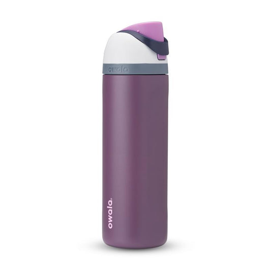 Owala FreeSip 24 fl. oz. Purple BPA Free Wacky Wildberry Water Bottle with Spout Lid