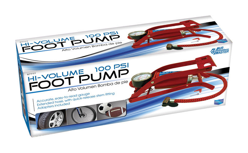 Custom Accessories 100 psi Foot Pump For Bicycle Tires
