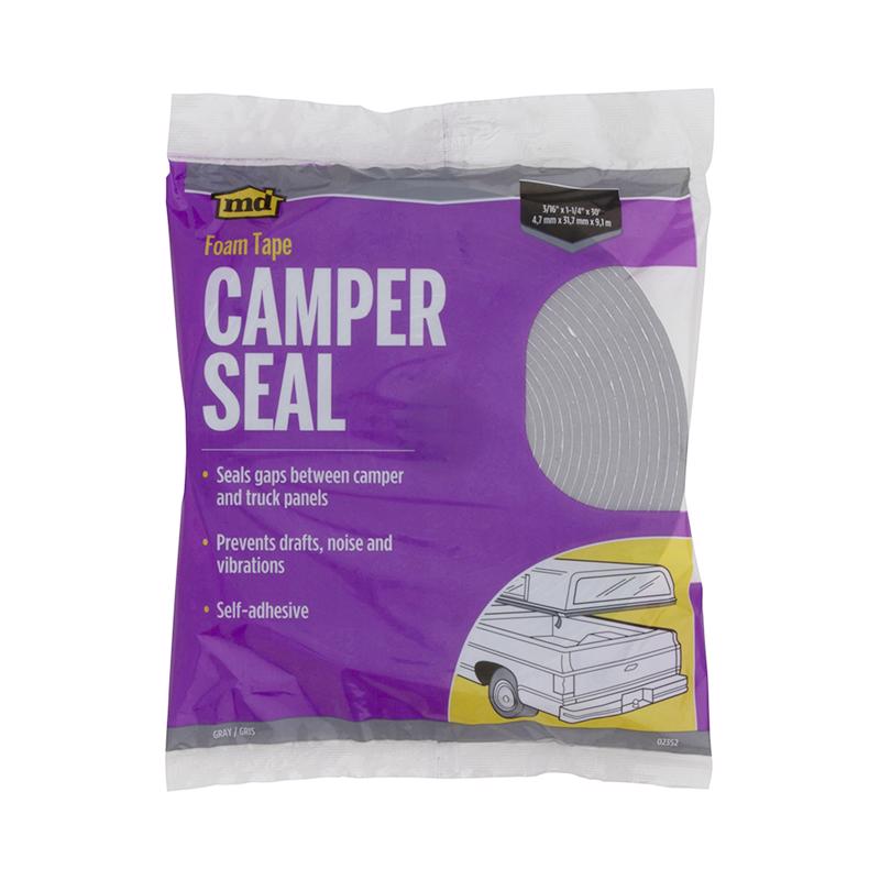 M-D BUILDING PRODUCTS Gray Foam Weather Stripping Tape For Campers and Trucks 360 in. L X 0.19 in.