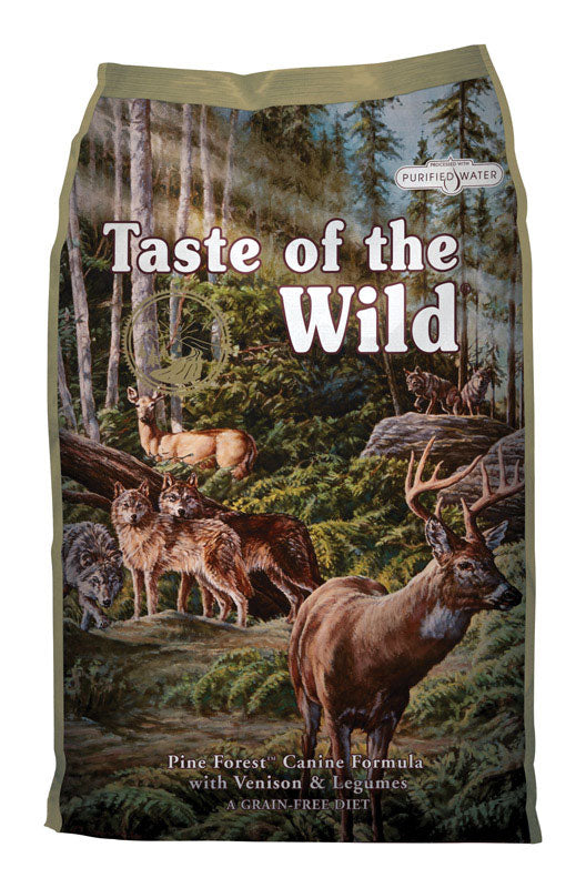 Taste of the Wild Pine Forest Adult Venison and Legumes Dry Dog Food Grain Free 5 lb