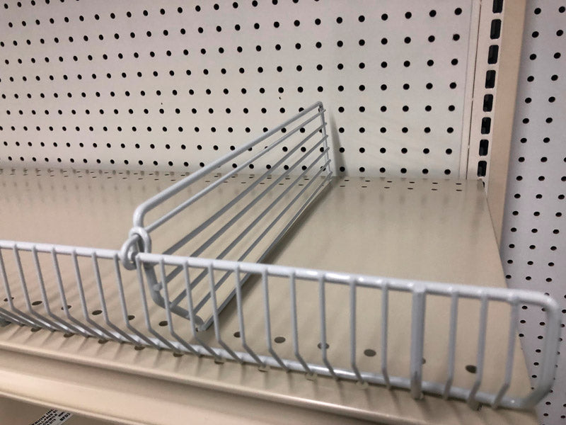Gray Steel Shelf Divider 3 in. H X 1/2 in. W X 16 in. L 20 pk
