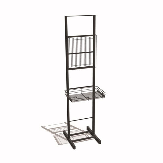 Black Metal Floor Sign Holder 72 in. H