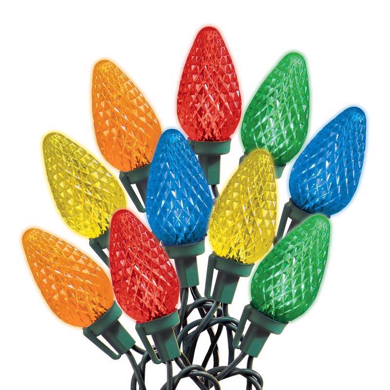 Celebrations Blue LED C9 Multicolored 75 ct String Christmas Lights 49 ft.