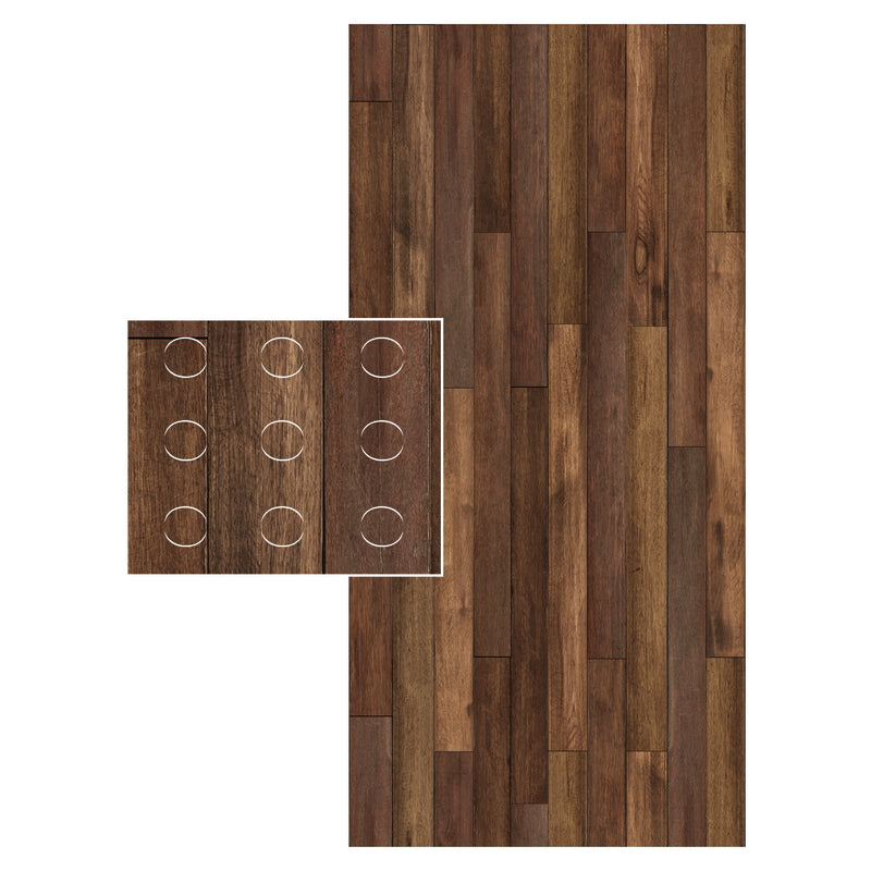 Brown Wood Grain Punched Backer Paper 94 in. H X 46 in. W