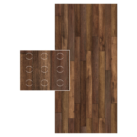 Brown Wood Grain Punched Backer Paper 94 in. H X 46 in. W