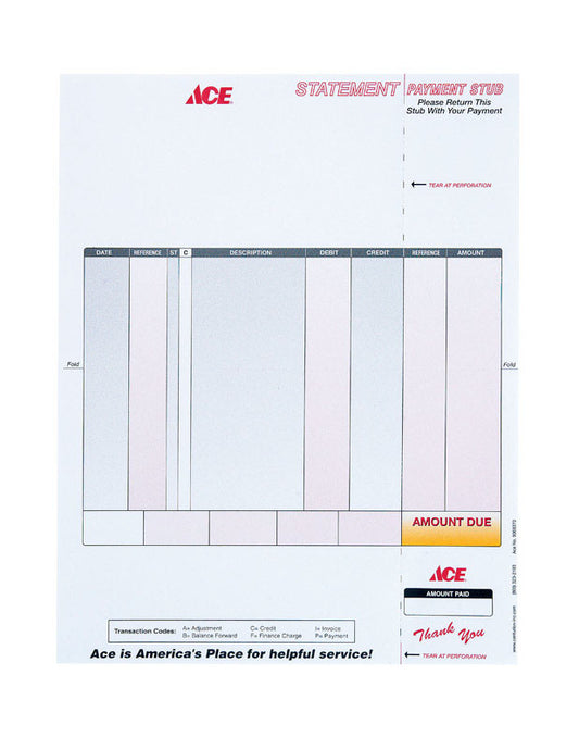 Form 8-1/2 in. W X 11 in. H
