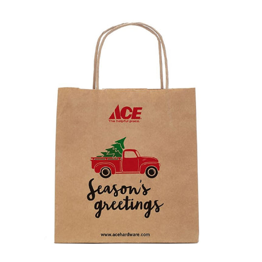 Recycled Paper Brown Shopping Bag 250 pk 12 in. H X 7 in. W X 10 in. L