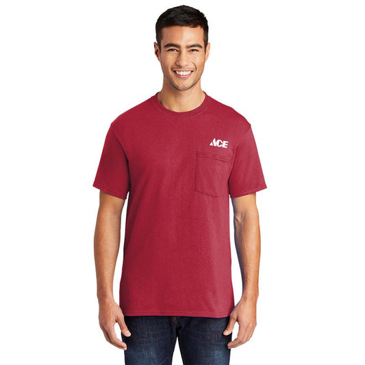Artcraft 2XL Sizes Unisex Short Sleeve Red Pocket T-Shirt